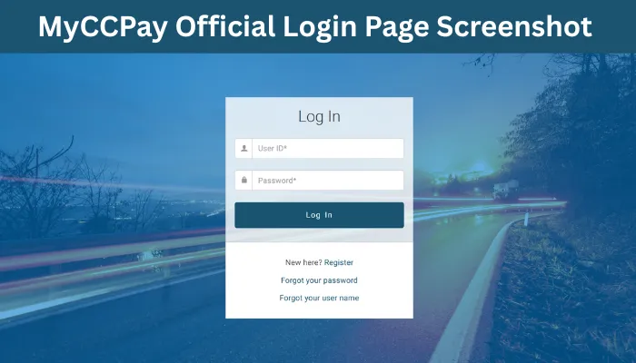 MyCCPay Official Login Page Screenshot MyCCPay Official Login Page Screenshot